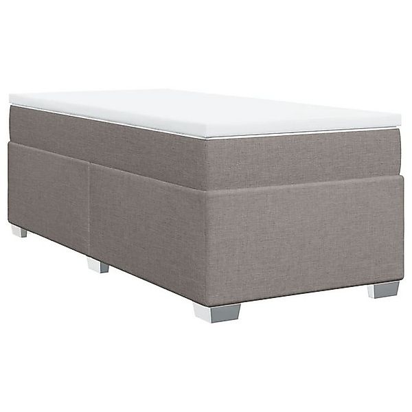 vidaXL Boxspringbett, Boxspringbett mit Matratze Taupe 90x190 cm Stoff günstig online kaufen