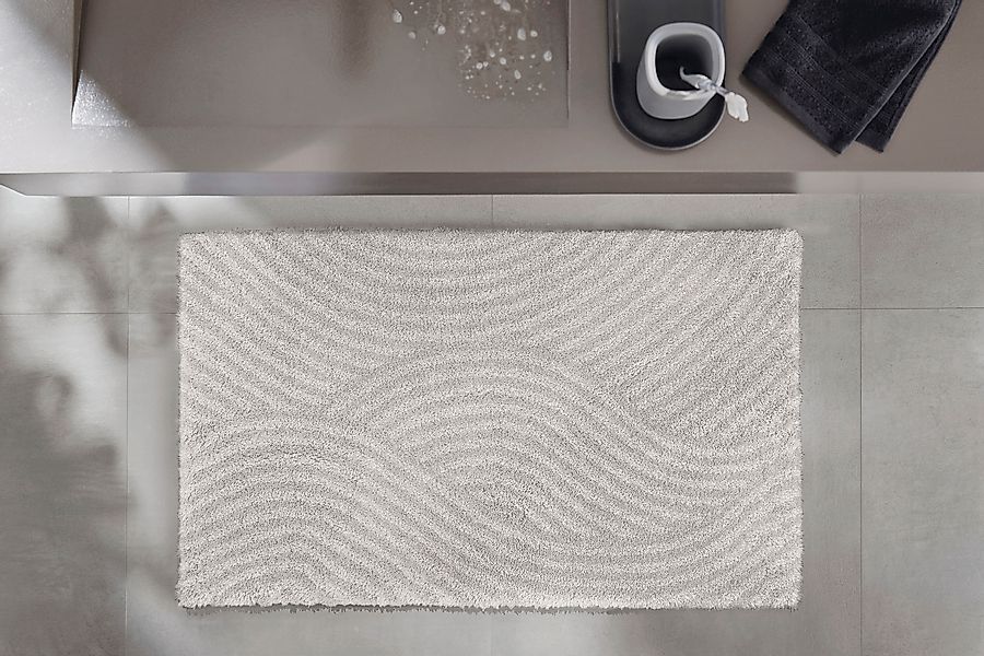 Kleine Wolke Badematte "Calma" Höhe 30 rutschhemmend beschichtet fußbodenhe günstig online kaufen