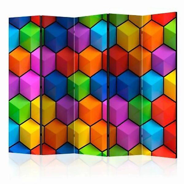 artgeist Paravent Rainbow Geometry II [Room Dividers] mehrfarbig Gr. 225 x günstig online kaufen