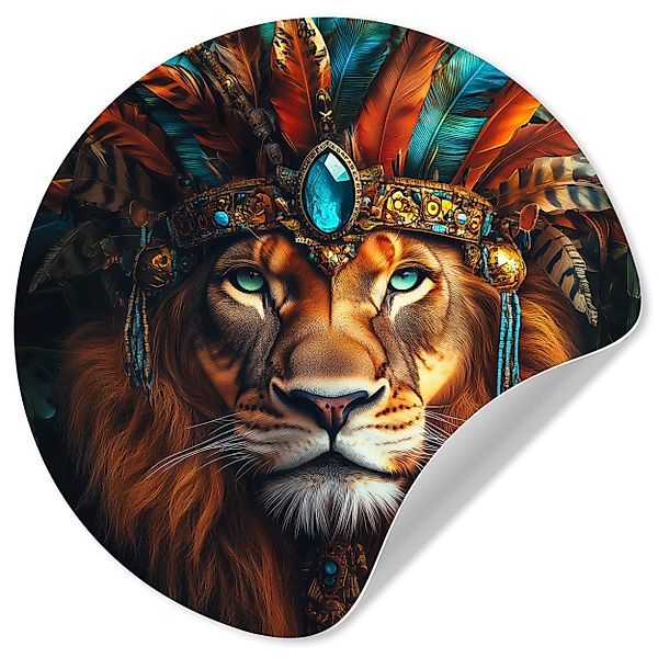 MuchoWow Wandsticker Löwe - Blätter - günstig online kaufen