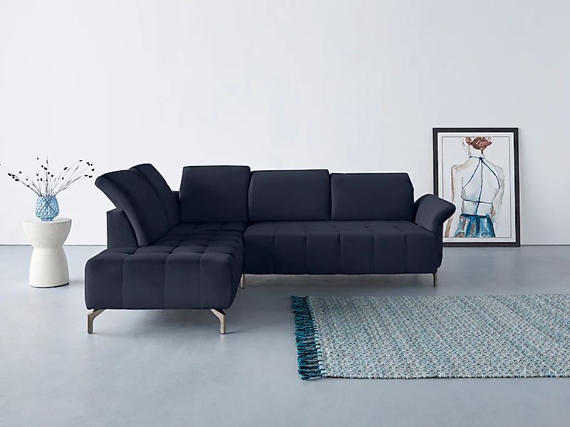 Home affaire Ecksofa "Fresh L-Form" Federkern, wahlweise Kopfteilverstellun günstig online kaufen