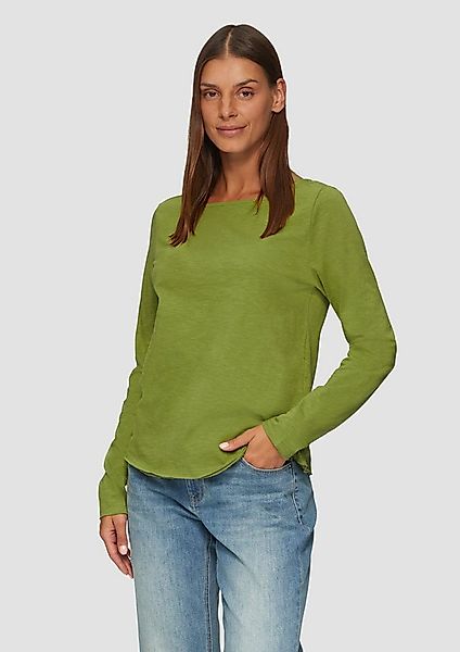 s.Oliver Langarmshirt T-Shirt Longsleeve mit Flammgarnstruktur und U-Boot-A günstig online kaufen