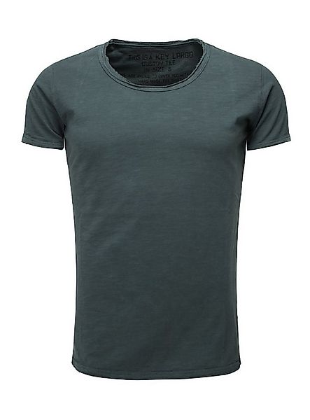 Key Largo T-Shirt Bread vintage Look uni Basic T00621 Rundhalsauschnitt uni günstig online kaufen