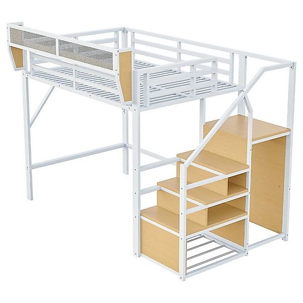Fanttik Hochbett Metall-Hochbett 140 x 200 cm, Metall-Sicherheitszaun und m günstig online kaufen