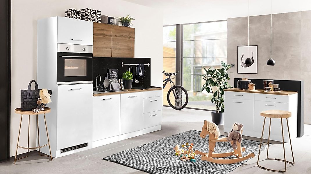 KOCHSTATION Küchenzeile »KS-Kehl«, ohne E-Geräte, Breite 240 cm, für Kühlsc günstig online kaufen