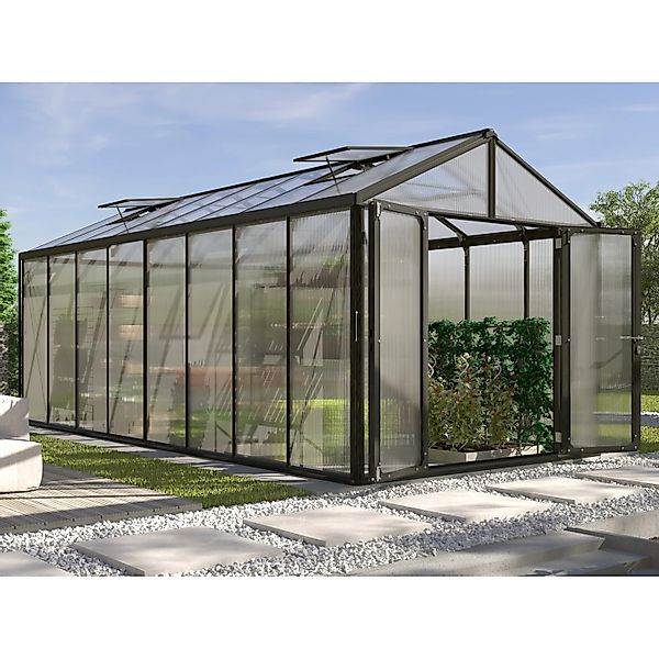 Vitavia Gewächshaus Zeus Comfort 15700 Schwarz 15,7 m² günstig online kaufen