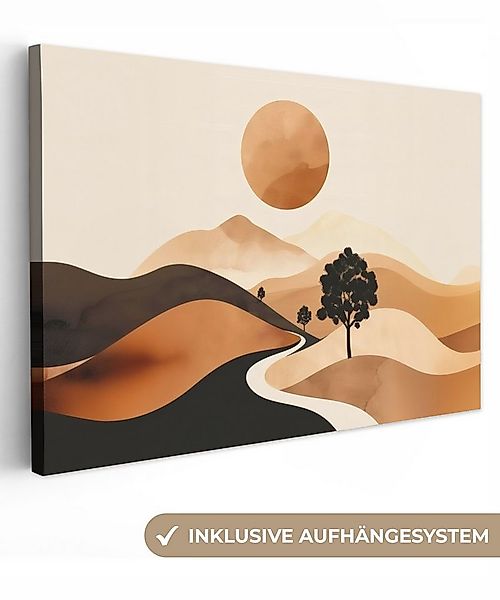 OneMillionCanvasses® Leinwandbild Sonne - Hügel - Baum - Abstrakt, Fotodruc günstig online kaufen