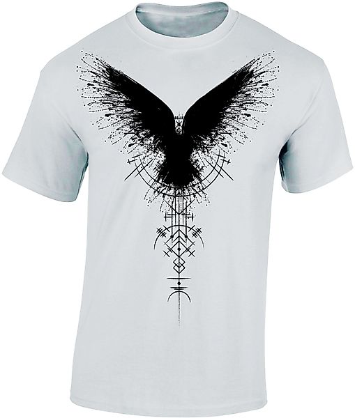 Baddery Print-Shirt Wikinger Tshirt: "Schattenrabe" - günstig online kaufen
