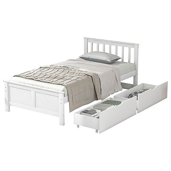 OKWISH Holzbett Bett, Jugendbett, Erwachsenenbett, Kinderbett (Rahmen aus K günstig online kaufen