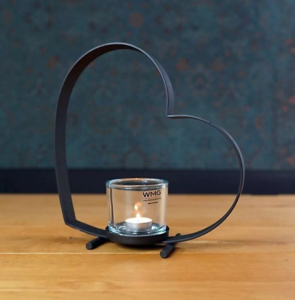 Herzförmiges Eisenwindlicht Bebi 30 cm günstig online kaufen