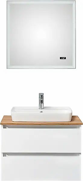 Saphir Badmöbel-Set »Quickset 360 2-teilig, Keramik-Aufsatzbecken mit LED-S günstig online kaufen