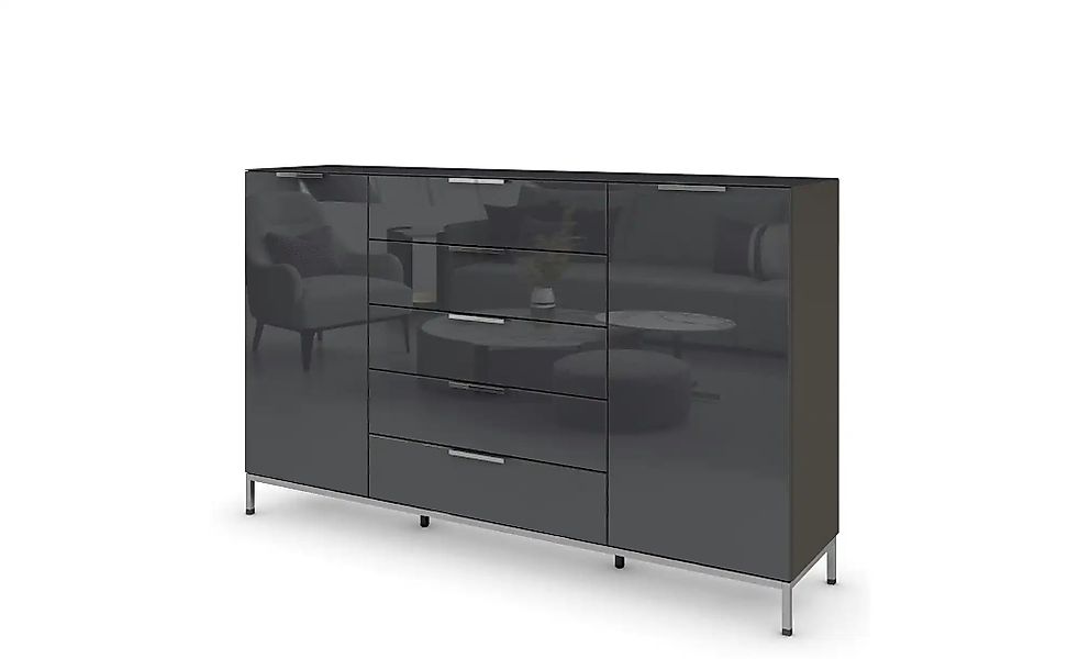 Highboard  Flipp ¦ schwarz ¦ Maße (cm): B: 180 H: 110 Kommoden & Sideboards günstig online kaufen