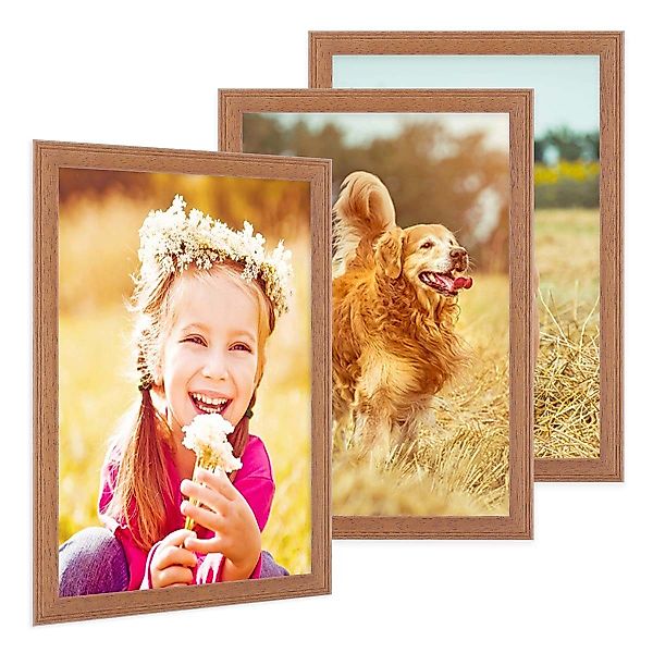 PHOTOLINI Bilderrahmen 3er Set im Landhaus-Stil günstig online kaufen