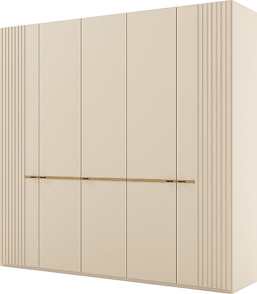 Musterring Drehtürenschrank "Isabelle", Lamellen in Eiche, Griffe in schwar günstig online kaufen