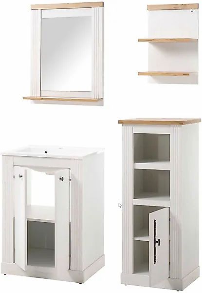 Home affaire Badmöbel-Set »WESTMINSTER, Bad im Landhausstil, 4-teiliges Bad günstig online kaufen