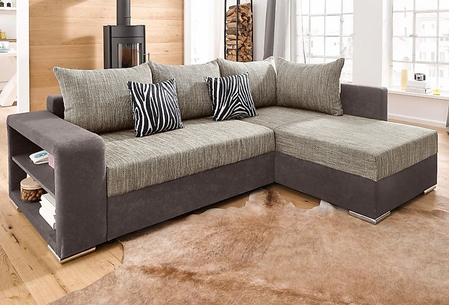 COLLECTION AB Ecksofa "John L-Form" mit Bettfunktion, wahlweise mit Federke günstig online kaufen