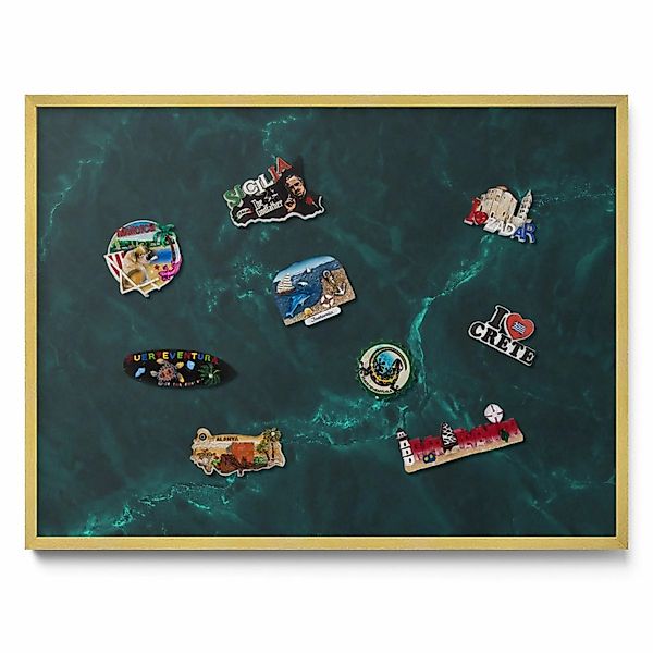 Tulup Magnettafel Magnetpinnwand Metall für Urlaubsmagnete Flaschengrüner M günstig online kaufen