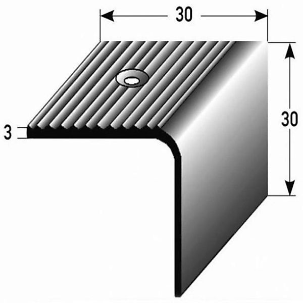 Treppenkante / Winkelprofil "Danbrook" (Größe 30 mm x 30 mm) aus Edelstahl günstig online kaufen
