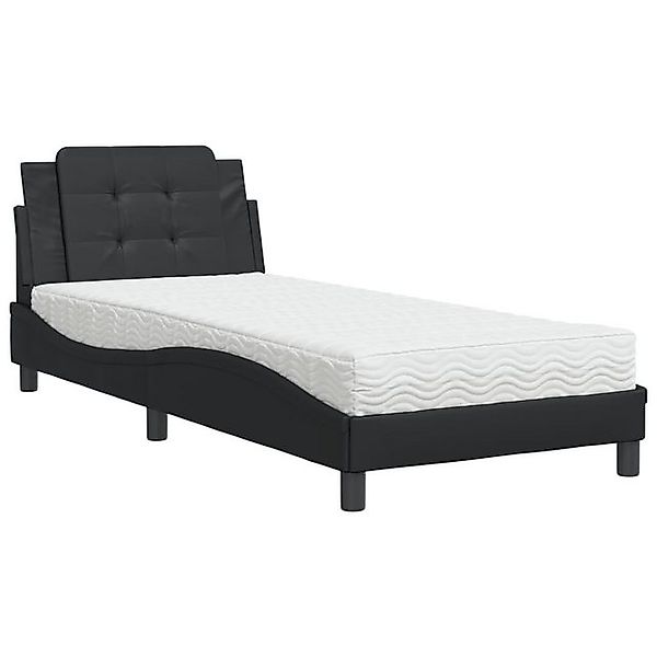 vidaXL Bett Bettgestell ohne Matratze "Zadar" Schwarz 90x190 cm Kunstleder günstig online kaufen