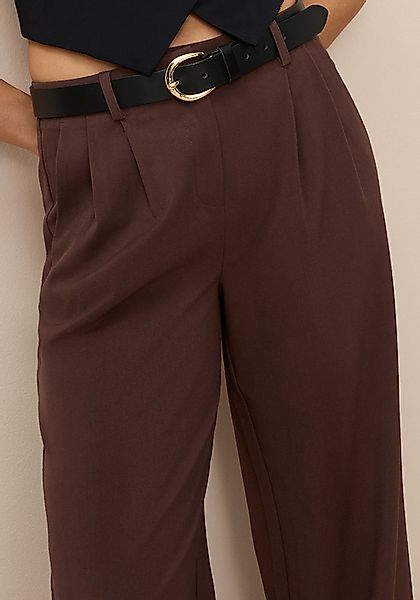 Laura Scott Ledergürtel mit goldfarbender runder Schnalle - NEW günstig online kaufen