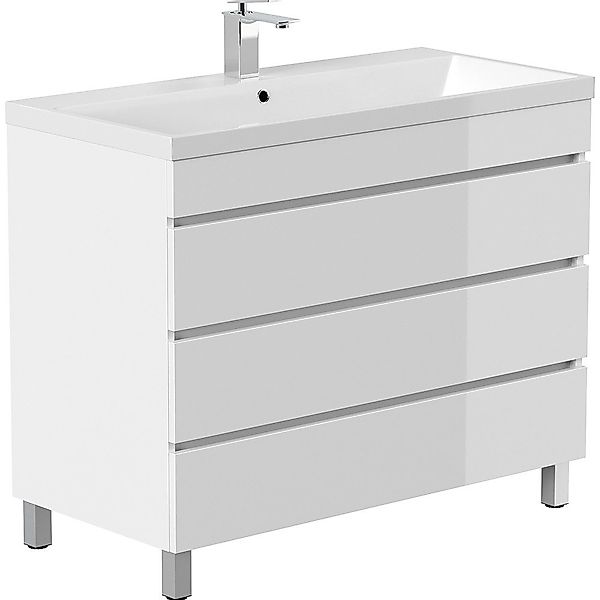 Lomadox Waschtisch FROME-02, 100 cm, weiß günstig online kaufen