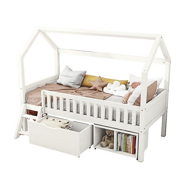 STILVORA Kinderbett 90x200 Bettgestell Jugendbett mit Stauraum und Anti-Dro günstig online kaufen