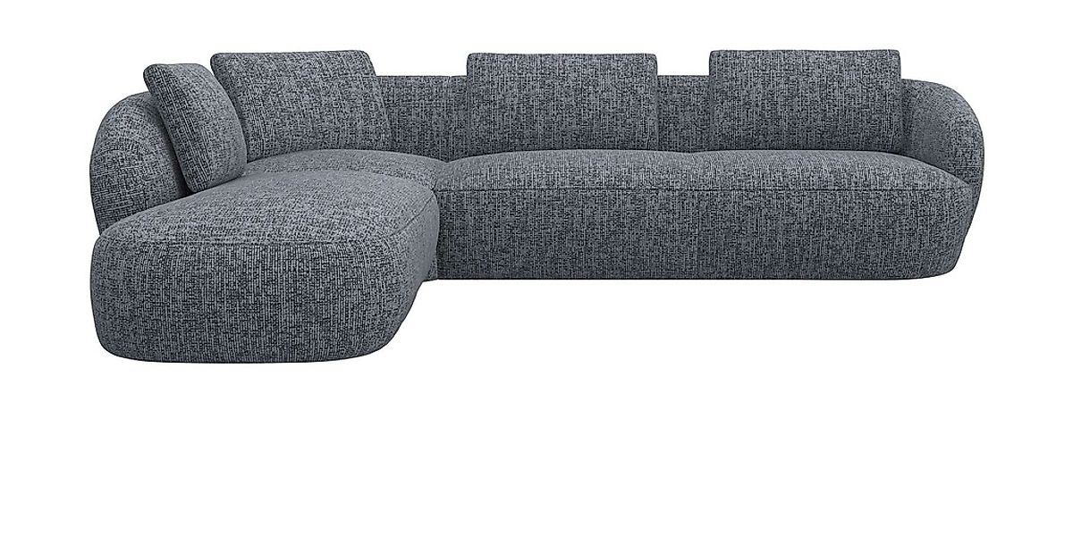 FLEXLUX Ecksofa "Torino, rund, L-Form, Sofa-Ecke mit Ottomane" Modernes, or günstig online kaufen