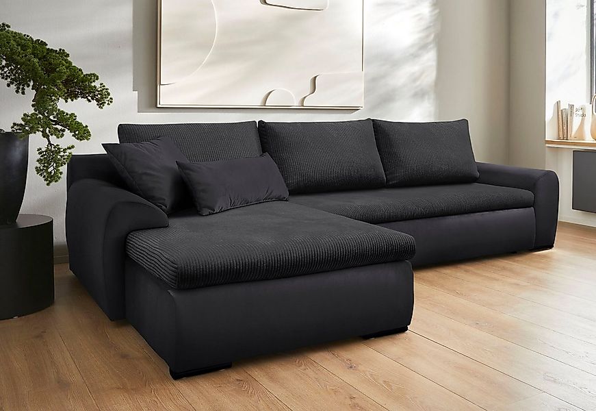 Home affaire Ecksofa Win, L-Form, Breite 285cm, optional mit Schlaffunktion günstig online kaufen