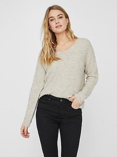 Vero Moda V-Ausschnitt-Pullover VMCREWLEFILE LS V-NECK günstig online kaufen