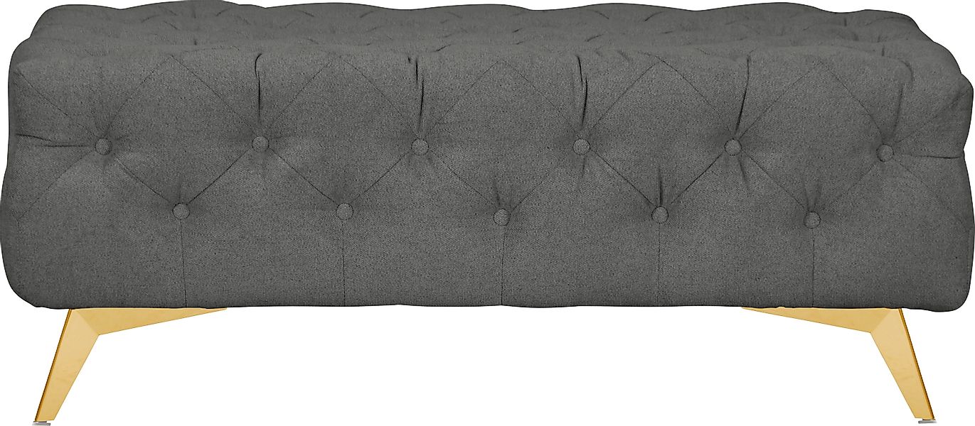 Leonique Polsterhocker "Amaury", Chesterfield-Optik, Breite 120cm, Fußfarbe günstig online kaufen