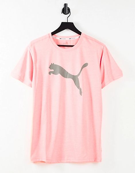 PUMA – Heather – T-Shirt in der Farbe Pfirsich mit Raubkatzen-Logo-Rosa günstig online kaufen