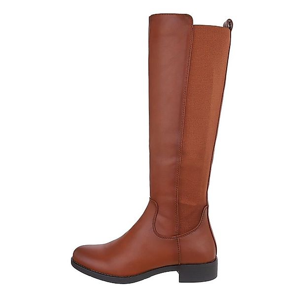 Ital-Design Damen Freizeit Stiefel (85080969) Blockabsatz Flache Stiefel in günstig online kaufen
