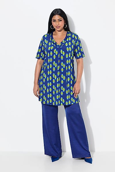 Ulla Popken Longshirt Slinky-Longshirt A-Linie V-Ausschnitt günstig online kaufen