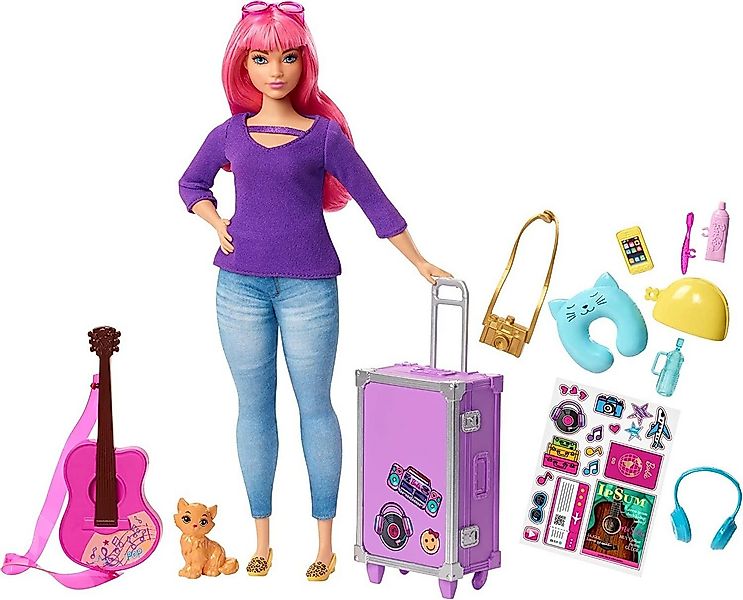 Mattel® Anziehpuppe Barbie FWV26 -Puppe Daisy (kurvig mit pinkfarbenem Haar günstig online kaufen