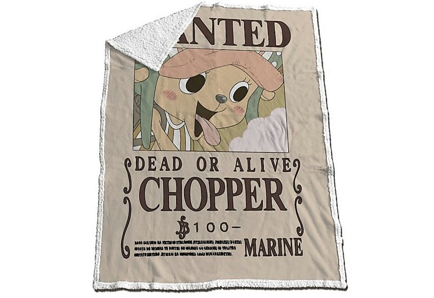 Wohndecke Anime One Piece Chopper Coral Decke warme Kuscheldecke 130x170 cm günstig online kaufen