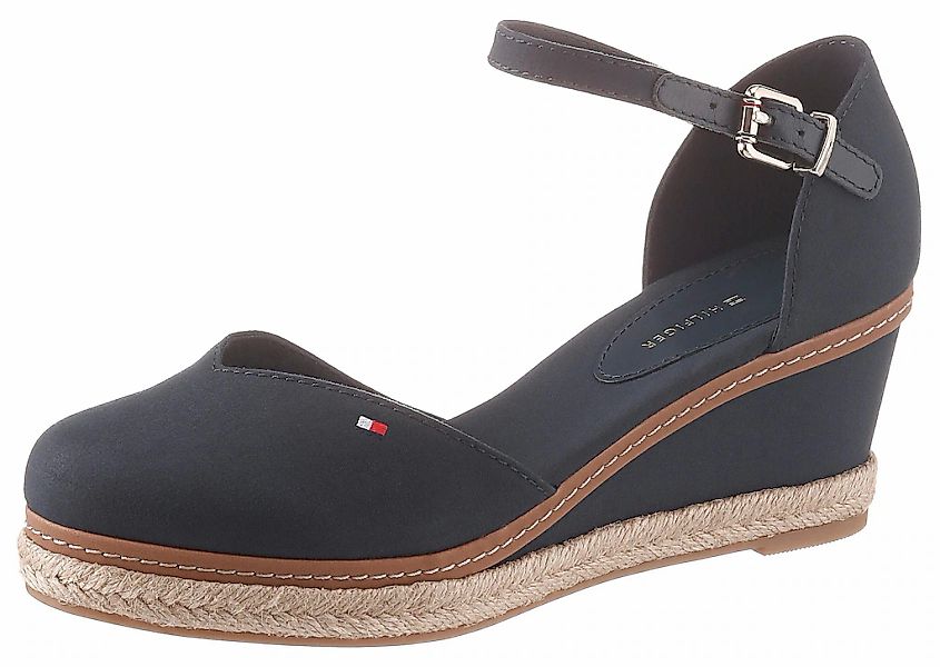 Tommy Hilfiger Spangenpumps "BASIC CLOSED TOE MID WEDGE", Riemchensandale, günstig online kaufen