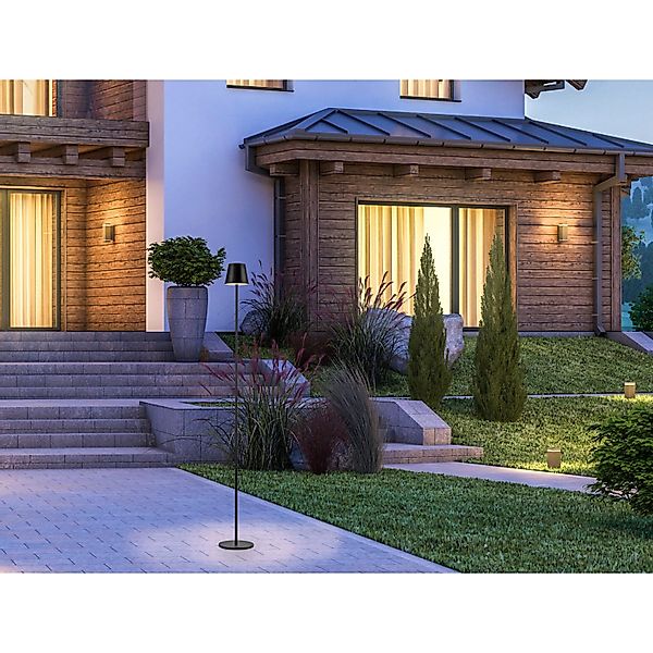 Just Light. LED-Akku-Stehleuchte Euria Schwarz 125 cm x Ø 17 cm günstig online kaufen