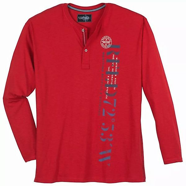 redfield Langarmshirt Große Größen Redfield Langarmshirt rot modisch Vertik günstig online kaufen