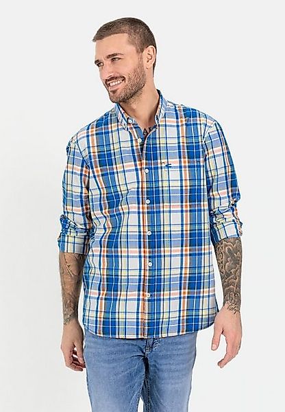 camel active Karohemd aus reiner Baumwolle Button-Down günstig online kaufen