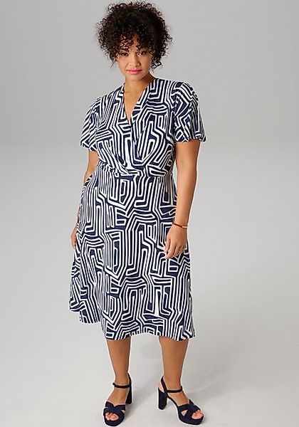 Aniston PLUS Jerseykleid, mit V-Ausschnitt in Wickeloptik günstig online kaufen
