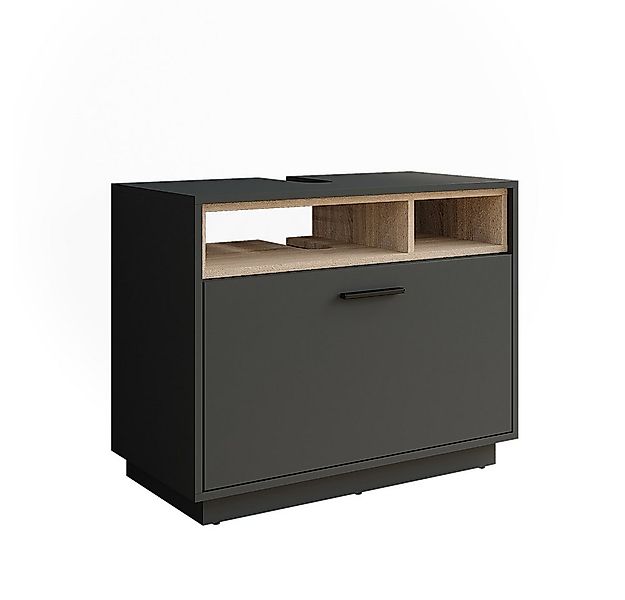 Vicco Waschbeckenunterschrank Beatrice, Anthrazit/Sonoma/Sonoma, 80 x 64 cm günstig online kaufen