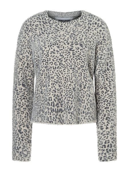 MORE&MORE Rundhalspullover superflauschiger Leo-Pullover günstig online kaufen