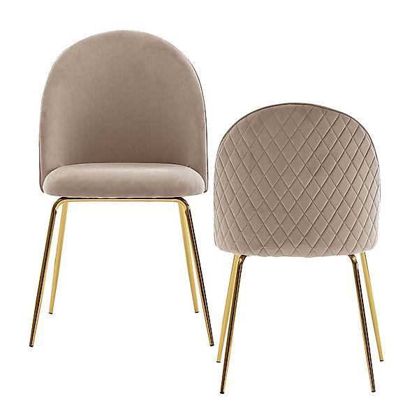 Wohnling Esszimmerstuhl WL6.402 (2er Set Samt günstig online kaufen