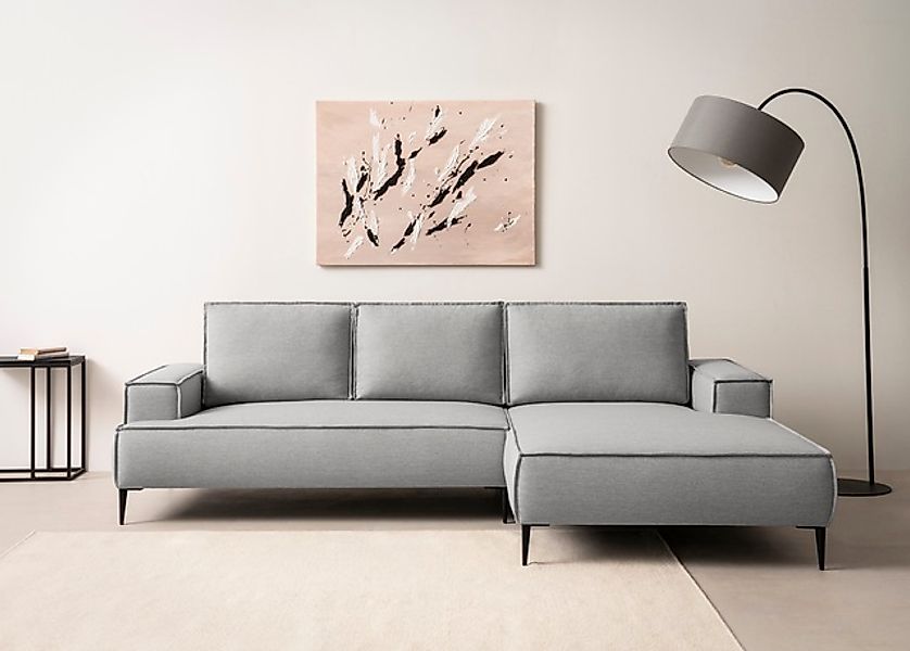 andas Ecksofa »TVINNU, L-Form, 275cm, in Cord und Leinenoptik« wahlweise Re günstig online kaufen