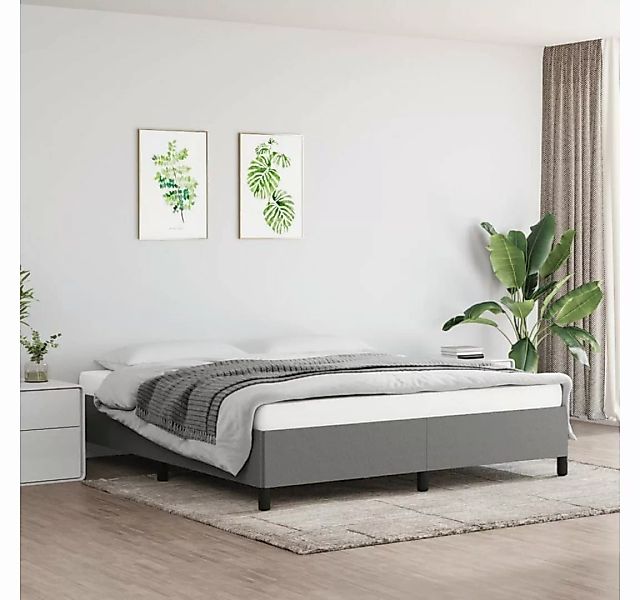 furnicato Bett Bettgestell Dunkelgrau 180×200 cm Stoff günstig online kaufen