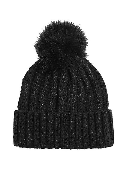 LIPSY Bommelmütze Lipsy Gerippte Bommelmütze in Schimmeroptik (1-St) günstig online kaufen