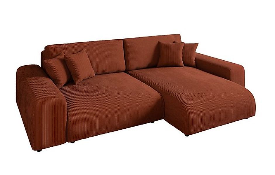 luma-home Ecksofa 21004, mit Schlaffunktion und Bettkasten 255x165 cm, Well günstig online kaufen