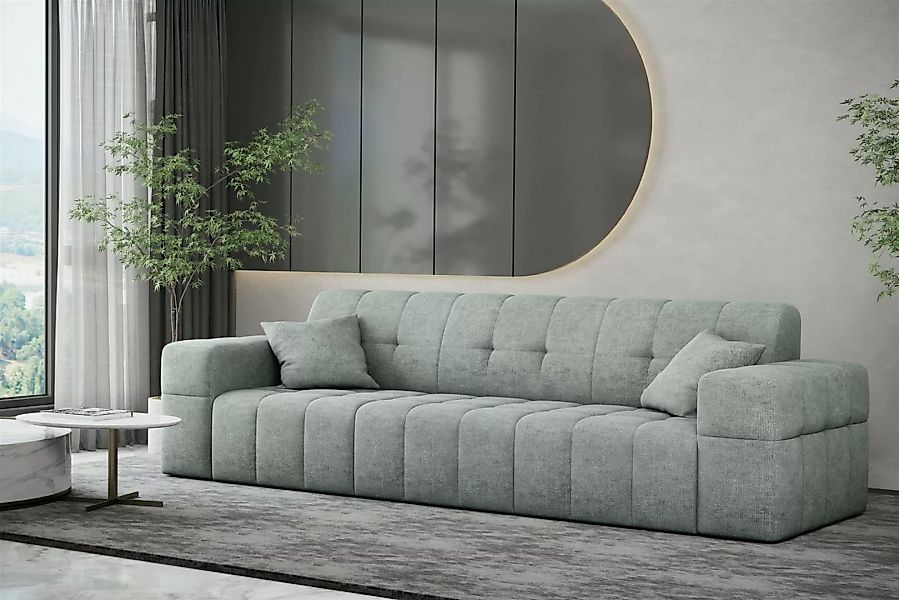 Fun Möbel Sofa Sofa Designer-Sofa NANCY 3-Sitzer in Stoff Neve, Rundumbezug günstig online kaufen