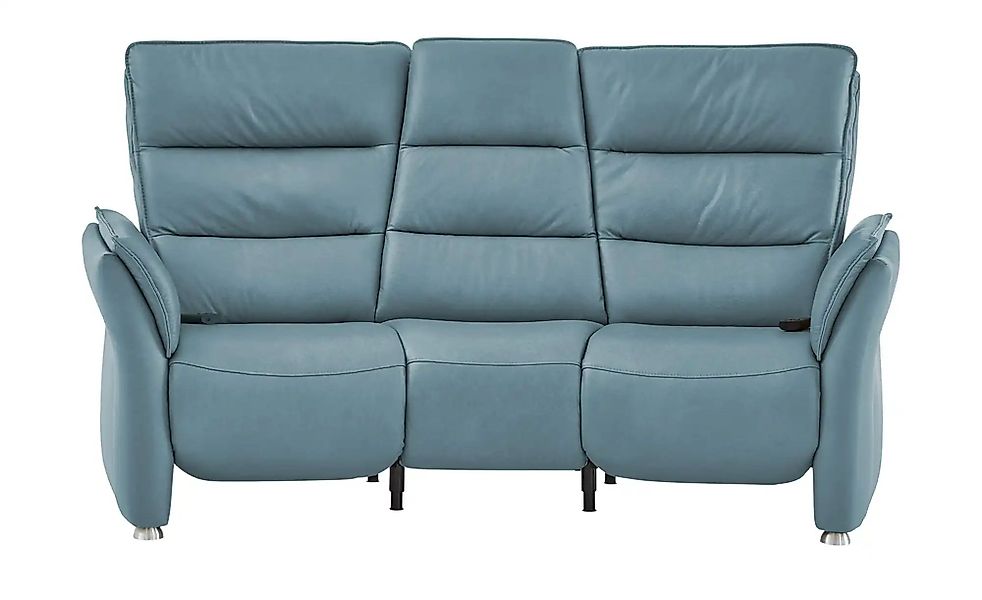 Hukla Trapezsofa Echtleder Corina ¦ blau ¦ Maße (cm): B: 202 H: 112 T: 103 günstig online kaufen