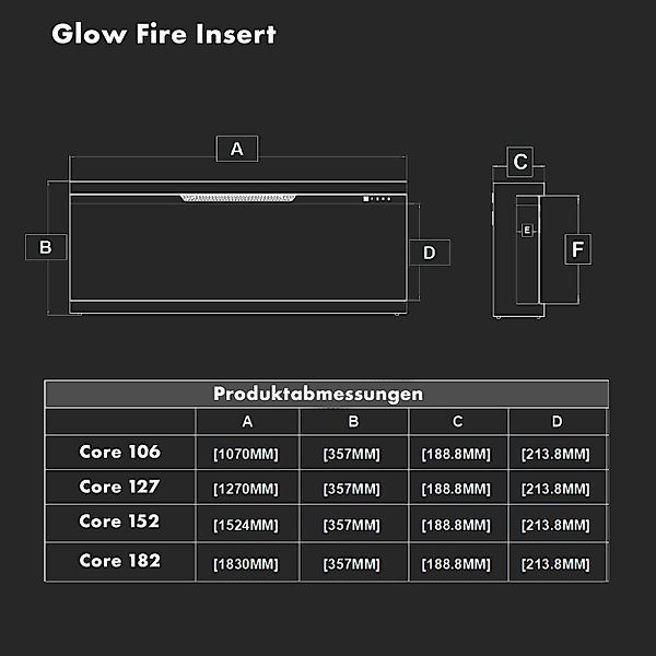 GLOW FIRE Elektrokamin Insert Wandkamin mit günstig online kaufen